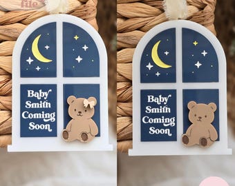 First Christmas Bear Ornament Svg, Personalized Baby File, Digital Download