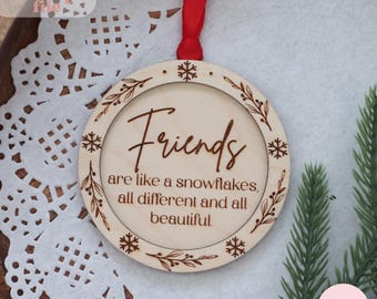 Christmas Ornament Svg, Christmas Svg, Friends Ornament Svg, Friend Gift, Ornament Svg, Digital File, Svg File