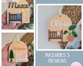 First Christmas Ornament Svg, Custom, Baby Laser File, Gift Tag, Laser Cut File, Digital Download