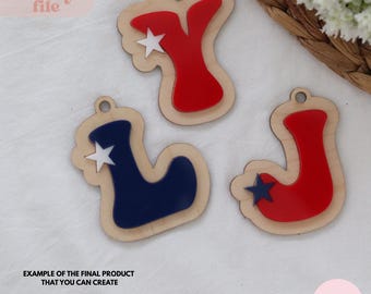 Fourth of July Letter Tags Svg, Independence Day, Gift Letter Tags, Personalized Letter Tags, Holiday