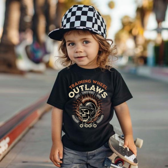 Training Wheel Outlaws Toddler T-Shirt: Vintage Retro Kids Tee
