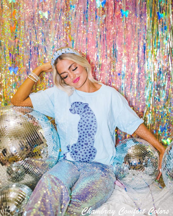 Y2K Leopard Print Oversized T-Shirt: Preppy Pink Cheetah Tee