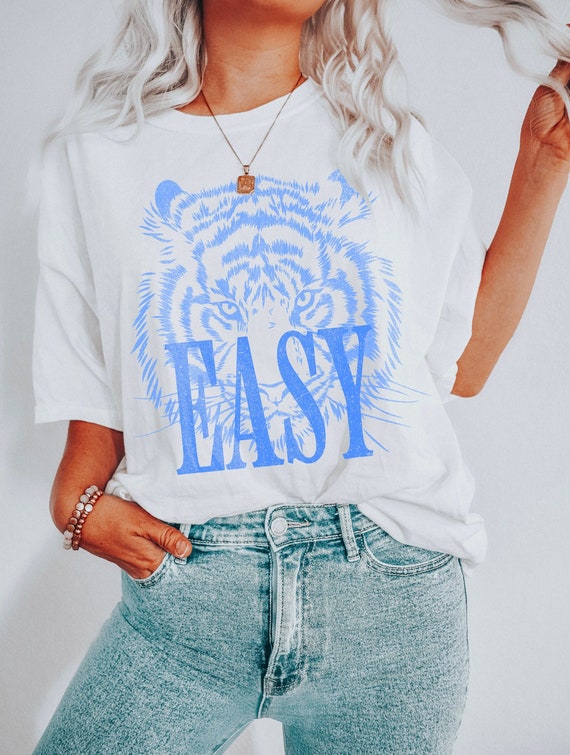 Easy Tiger T-Shirt, Easy Tiger Shirt, Gift for Her, Trendy Retro Aesthetic, Vintage Graphic Tee, Aesthetic Trendy, 90's TShirts for Women