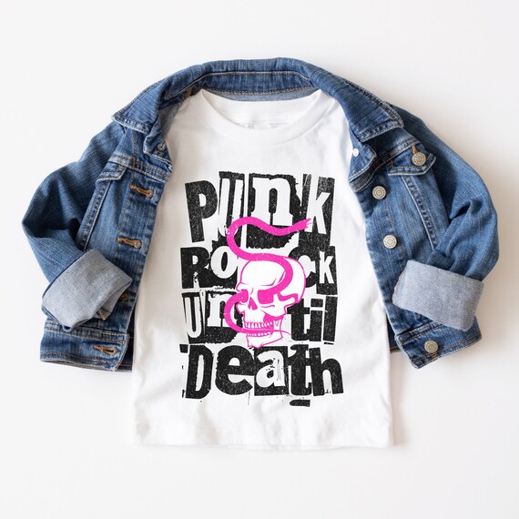 Punk Rock Until Death t-shirt, Rock n Roll Toddler Tee, Kids Shirts, Emo kid shirts, punk shirts for kids, cool kid tee, rocker kid shirt