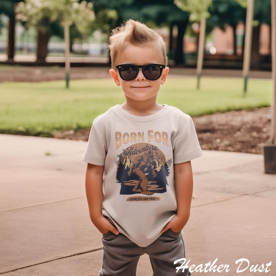 Toddler Bigfoot T-shirt: Born for Adventure Retro Tee