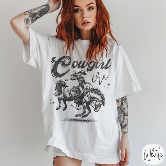 Vintage Cowgirl Era T-Shirt: Western Graphic Tee, Comfort Colors