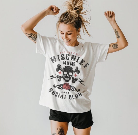 Mischief Moms T-Shirt: Vintage Retro Mama Tee, Mom of Boys