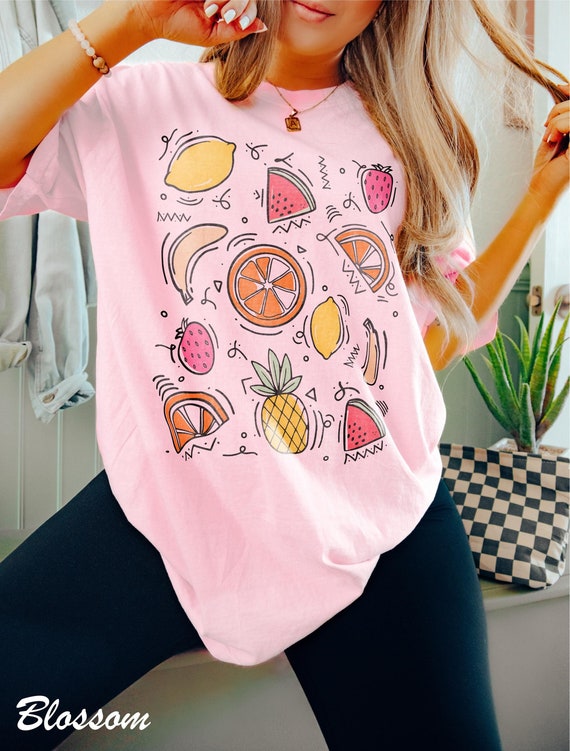 90s Tattoo Fruit T-Shirt: Retro Y2k Unisex Graphic Top