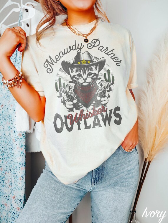 Meowdy Partner Cowboy Cat T-Shirt - Funny Western Tee
