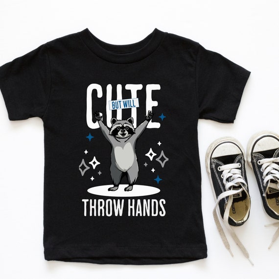 Toddler T-shirt, Cute But Will Throw Hands, Kids Retro TShirt, Natural Infant, Toddler, Youth & Adult Tee, Trendy Tees, Funny Graphic Shirts