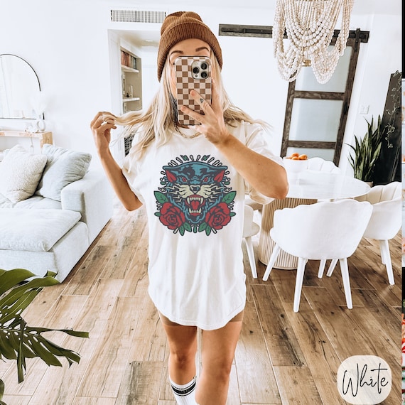 Vintage Tiger Tattoo Shirt: Rocker Mom Tee or Sweatshirt