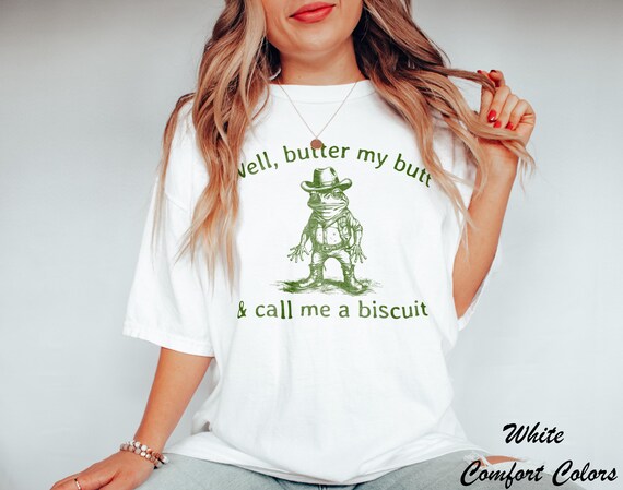 Funny Cowboy Frog Meme Shirt: Western Graphic Tee