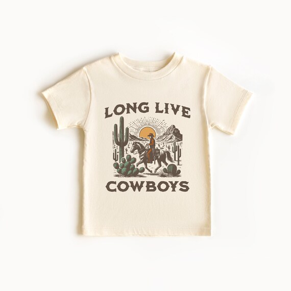 Toddler Western Shirt: Long Live Cowboys Graphic Tee