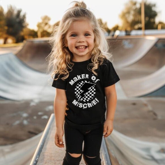 Maker of Mischief Toddler T-Shirt: Retro Graphic Tee