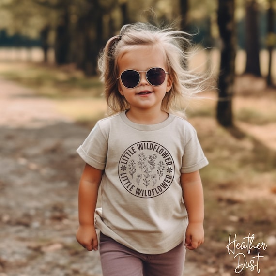 Little Wildflower Toddler T-shirt: Retro Kids Tee