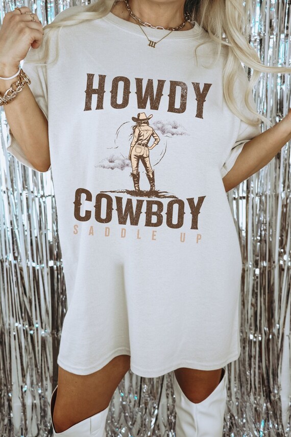 Howdy Cowboy Western Shirt: Vintage Boho Tee