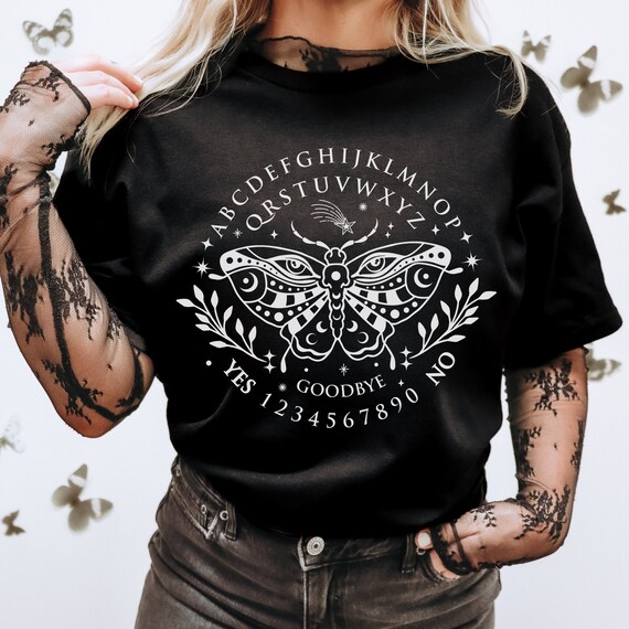 Witchy Spirit Board T-Shirt: Occult Ghost Design