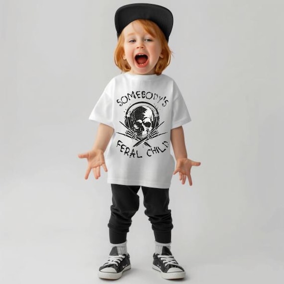 Feral Child Toddler T-Shirt: Funny Punk Grunge Tee