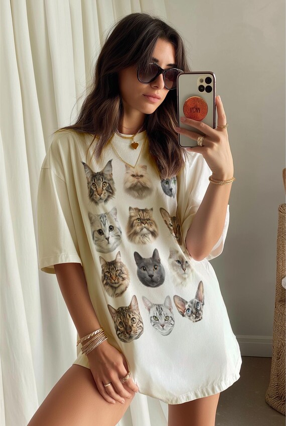 Cats 90s Vintage Style Tshirt, Retro Comfort Colors® Y2k Kitten Shirt, Cat Lovers Gift, Cute Cat Youth Shirts, Nature Unisex Adult Crewneck