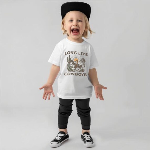 Toddler Western Shirt: Long Live Cowboys Graphic Tee