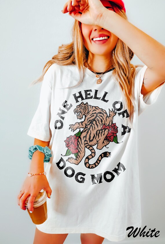 Trendy Dog Mom T-Shirt: Oversized Animal Lover Gift