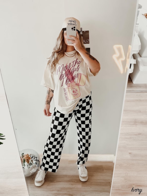 May the Bridges I Burn T-Shirt: Vintage Western Cowgirl Fashion