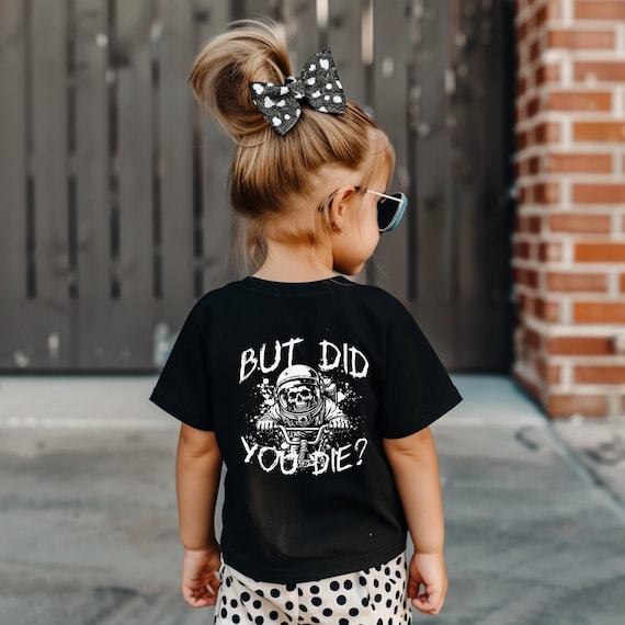 Funny Skeleton Toddler T-Shirt: Punk Rock Kids Tee