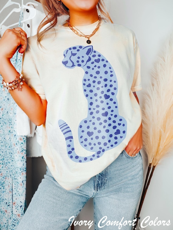 Leopard Y2K Shirt, Cheetah T-Shirt, Y2K Trendy Oversized TShirts for Women, Cute Tees, Preppy Pink, Aesthetic, Vintage 90's