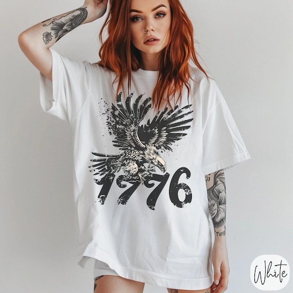 Retro America Style: 1776 Vintage Women's Tee, Punk Grunge Comfort Colors T-Shirt