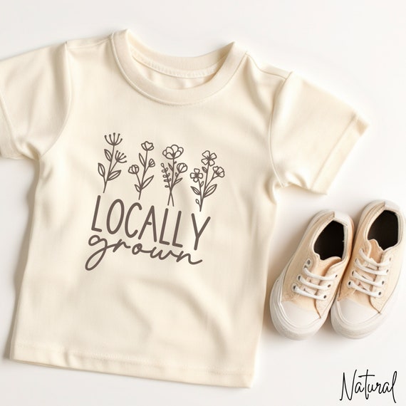Locally Grown Toddler T-shirt: Retro Vintage Kids Tee
