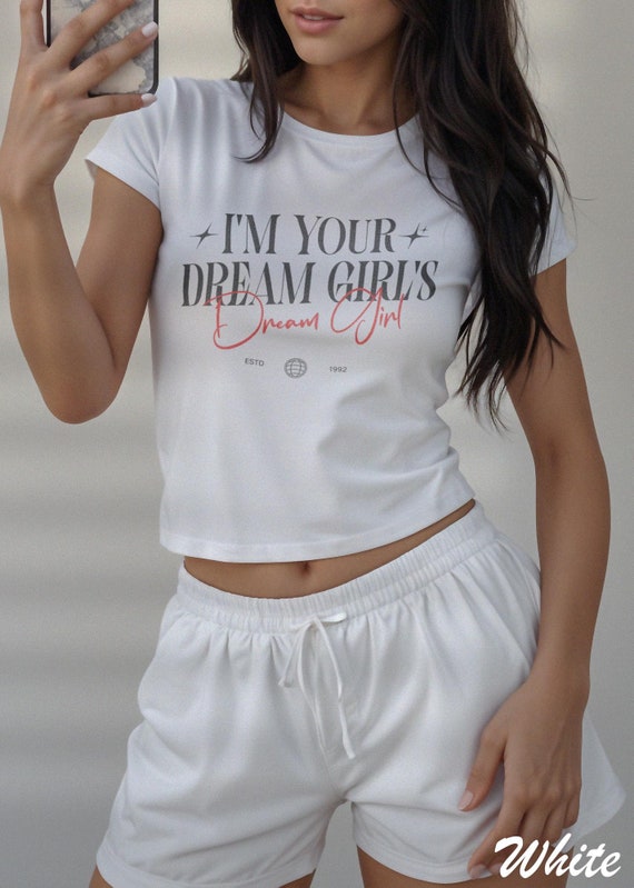 Dream Girl Cropped Baby Tee: Y2K Retro 90s T-Shirt