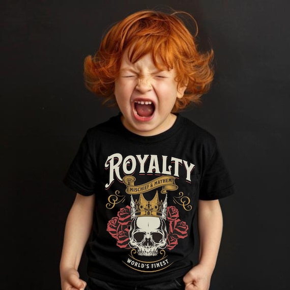 Grunge Punk Toddler T-Shirt: Skull, Roses, Emo