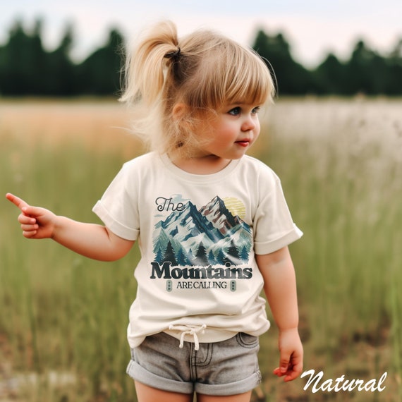 Mountains Are Calling Toddler T-Shirt: Boho Hiking Tee