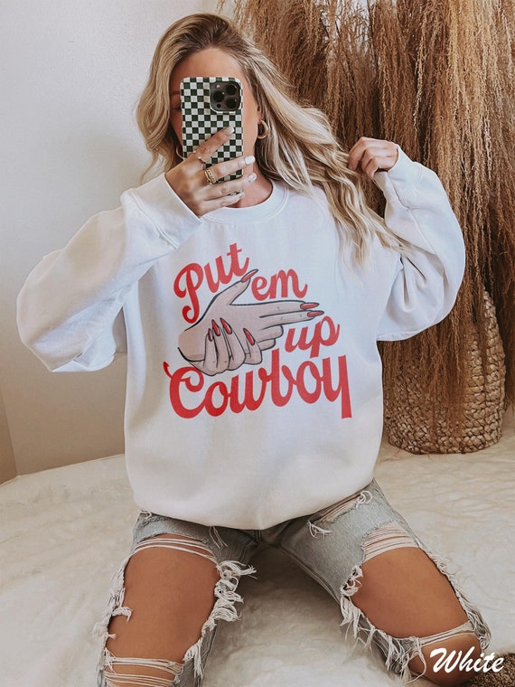 Put Em Up Cowboy Graphic Tee - Western Oversized Comfort Colors T-Shirt