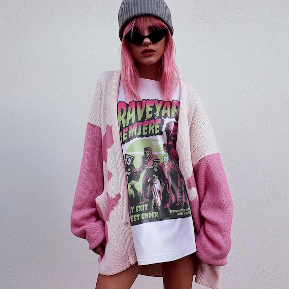 Retro Horror Monsters Shirt – Classic Graveyard Movie Poster Tee | Vintage Halloween Spooky Graphic T-Shirt