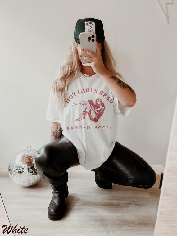 Banned Books T-Shirt: Hot Girls Read, Librarian Gift, Comfort Colors