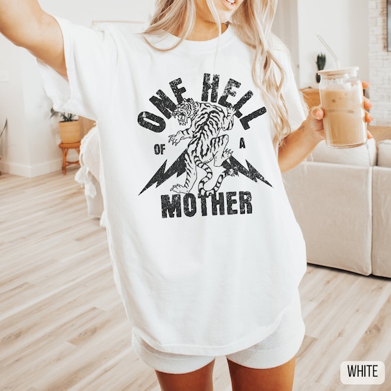 Funny Mom Graphic Tee: Vintage Tiger, Comfort Colors Shirt