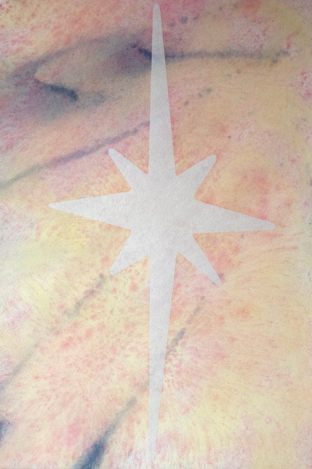 Star Screen Print Monoprint Variations Etsy