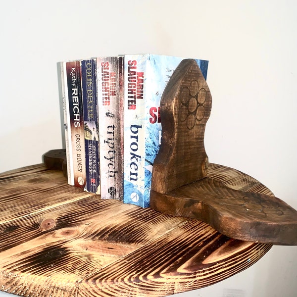 Wooden book ends
