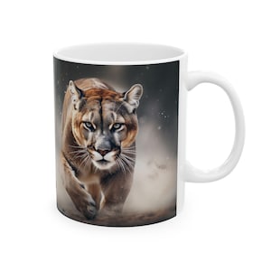 Mountain Lion mug | Ceramic Mug 11oz | Mountain Lion cup | Outdoor lovers gifts | Gifts for him | Gifts for her | Animal Mug | Nature Lovers