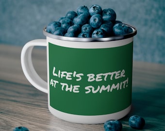 Taza de camping esmaltada / Taza de 12 oz / Taza de camping / Taza de café / Taza de sopa / Regalos para él / Regalos para ella / Regalos para amigos