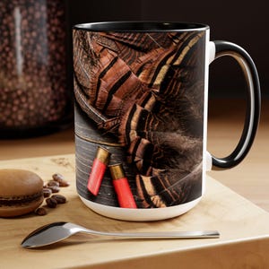 Wild Turkey Mug - Two-Tone Coffee Mugs, 15oz - Gifts for him - Gifts for her - Gifts for hunters - Nature lovers - Coffee Mug - Turkey Mug