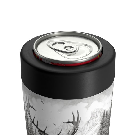 12oz Stainless Steel 2-in-1 Can Cooler Black - Embark