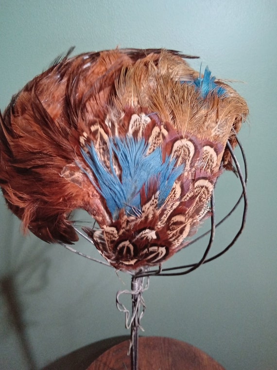 大特価 言い換え 1960s feather Gem - hat half Hat