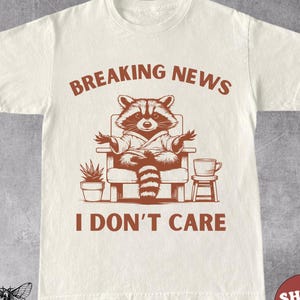 Funny I Don&#39;t Care Shirt Unisex Heavy Cotton Tee, Retro Vintage Humorous Graphic Tee, Meme Shirt Cool Unique Gift, Adult Tee