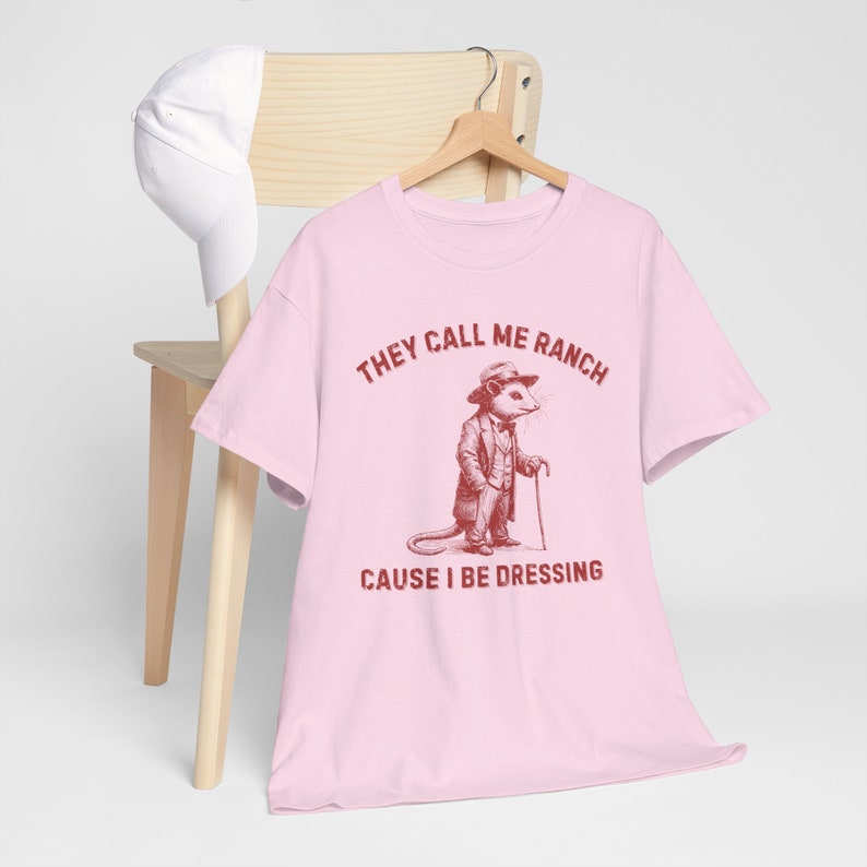 Funny Possum Shirt, They Call Me Ranch, Y2K Funny Meme Shirt, Weirdcore, Unhinged, Sassy, Offensive Shirt, Shirts That Go Hard image 4