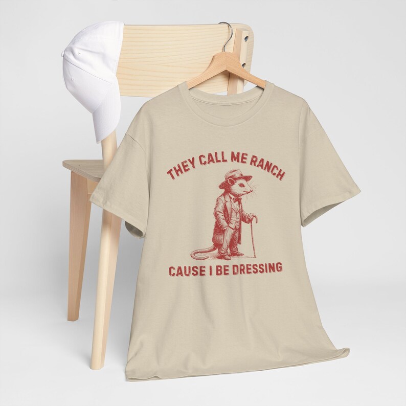 Funny Possum Shirt, They Call Me Ranch, Y2K Funny Meme Shirt, Weirdcore, Unhinged, Sassy, Offensive Shirt, Shirts That Go Hard image 3