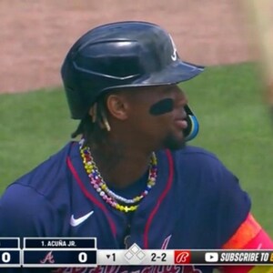 WITH CROSSES Ronald Acuna Jr Beaded Pollyanna Rhinestone Necklace Atlanta Braves New for 2024 CUSTOM colors/patterns also available image 4