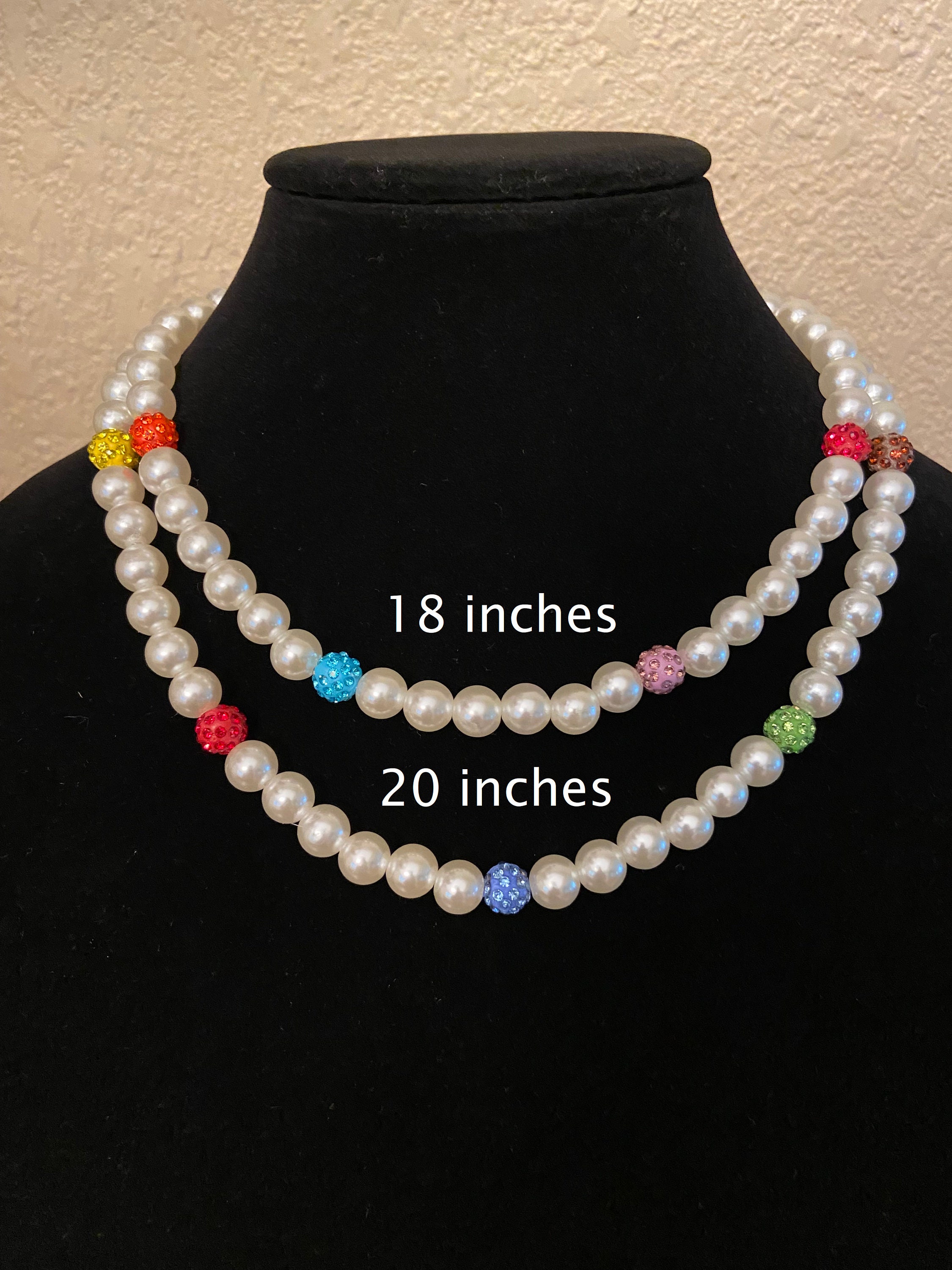 CUSTOM COLORS Pollyanna Pearl Baseball Necklace Worn by Oswaldo