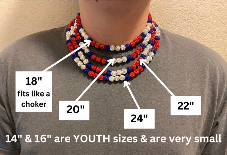 WITH STARS Ronald Acuna Jr Beaded Pollyanna Rhinestone Necklace Atlanta Braves Baseball necklace Custom color/patterns also available image 9